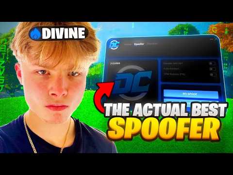 Divine HWID spoofer software interface shown in a promotional video thumbnail
